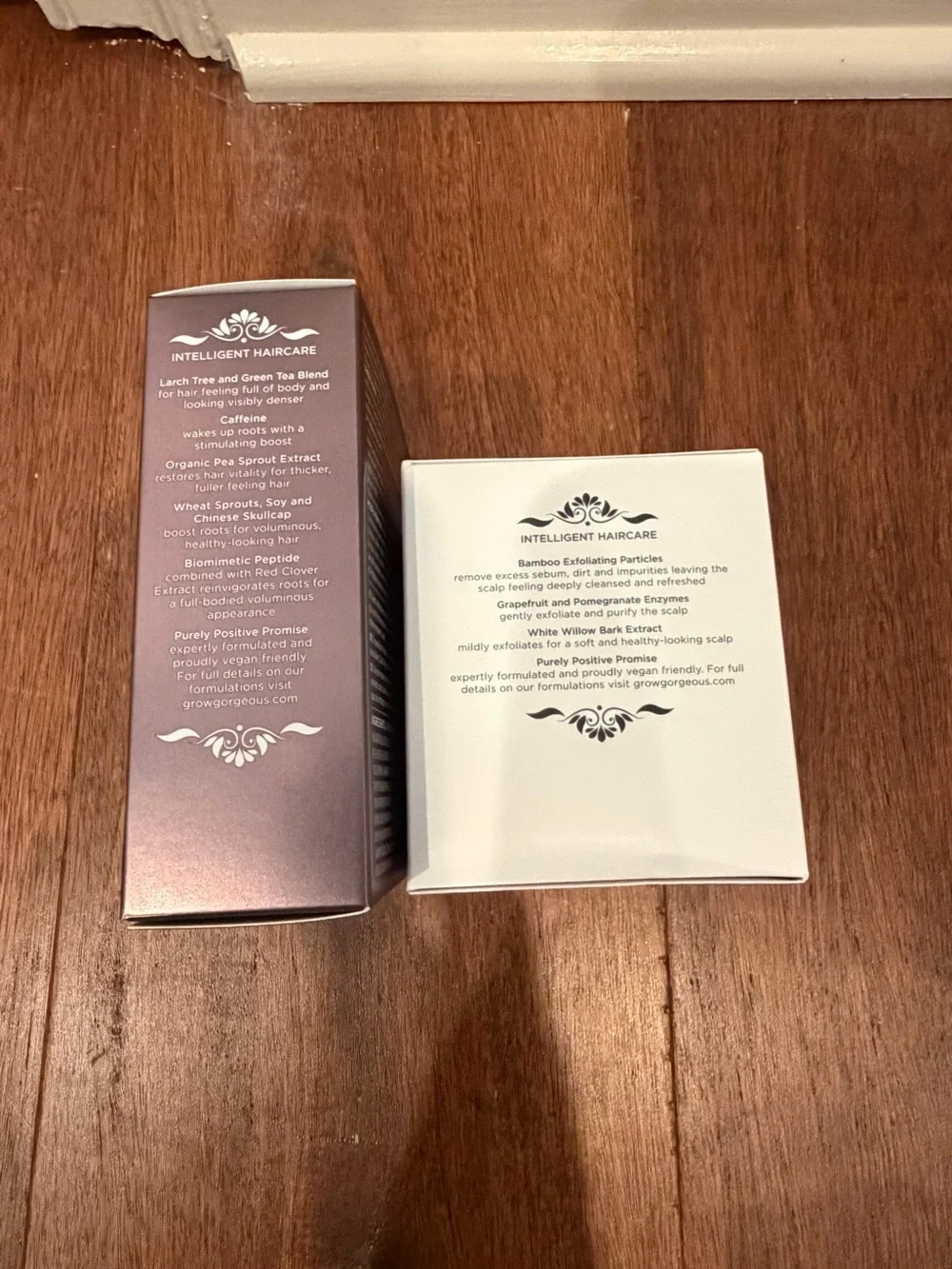 Grow Gorgeous Intense Serum & Scalp Care Set — Brown and White Packaging